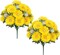2 Bundles Yellow Daisy Artificial Cemetery Flowers for Grave Vase – 18 Heads Silk UV Resistant Outdoor Memorial Day Grave Flowers, Headstone Vase & Garden Decoration